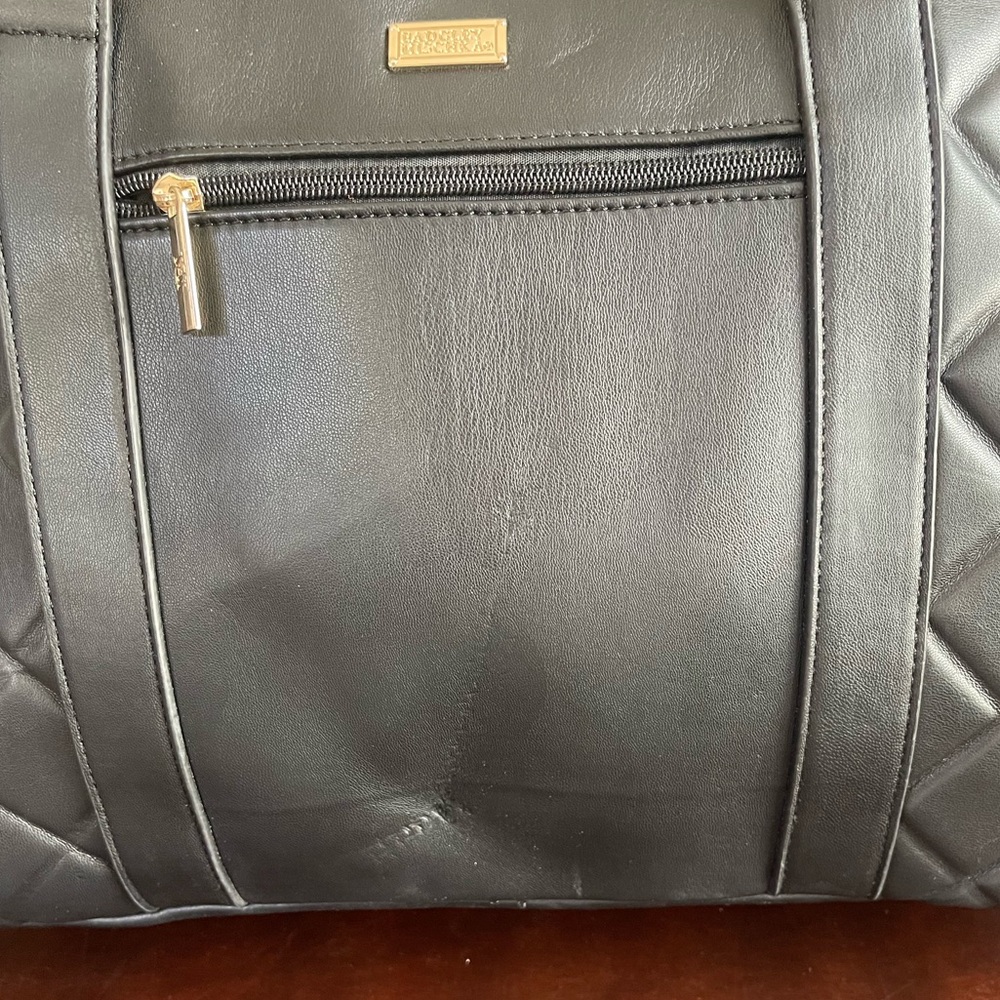 Badgley Mischka Black Quilted Tote with Gold Stud Detailing - Picture 12 of 13